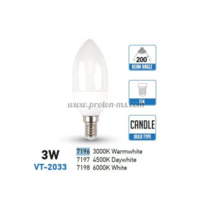 LED Крушка 3W E14 4000K