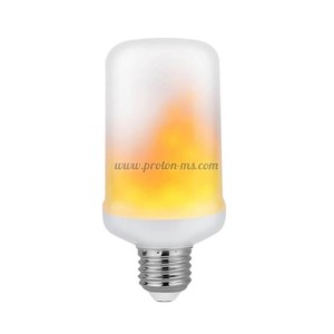 LED лампа Е27 5W 1500K ф65мм h1354 пламък