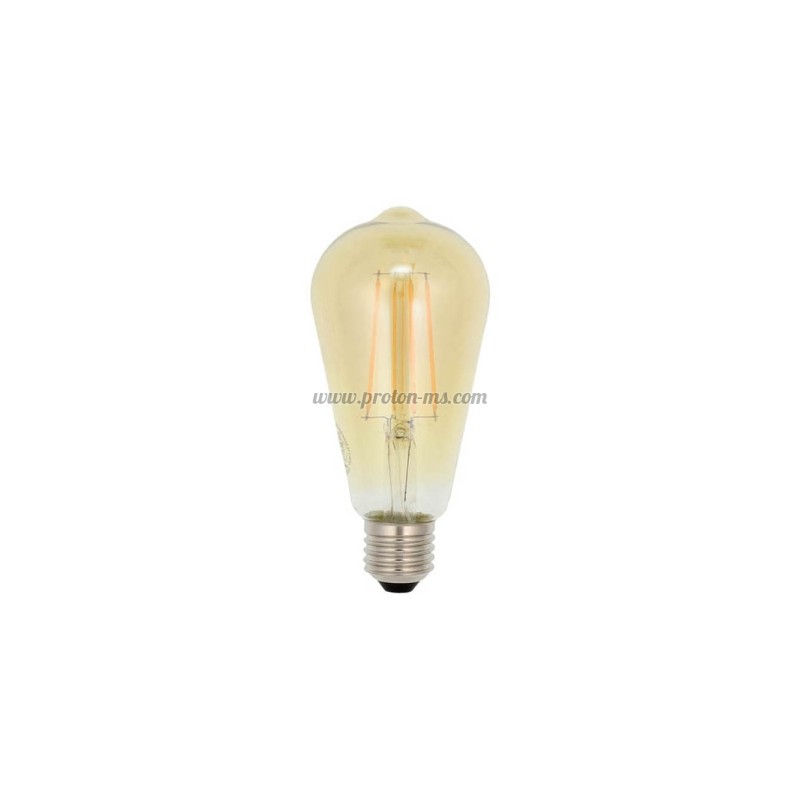 LED ФИЛАМЕНТНА КРУШКА LEDISONE-RETRO ST64 8W 880Lm E27 2500K (ТОПЛА СВЕТЛИНА) 1513530 VITO