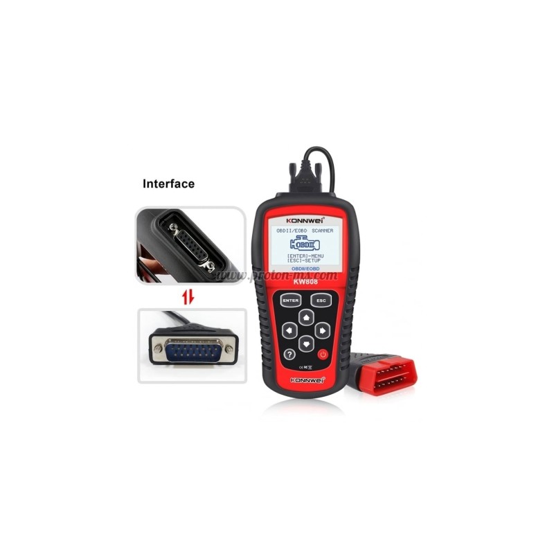 ТЕСТЕР ЗА ДИАГНОСТИКА НА АВТОМОБИЛИ ЧРЕЗ OBDII/EOBD KONNWEI KW808