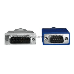 Кабел HAMA 45075 VGA мъжко- DVI-I мъжко, 1.8 м, eкраниран, 1 звезда