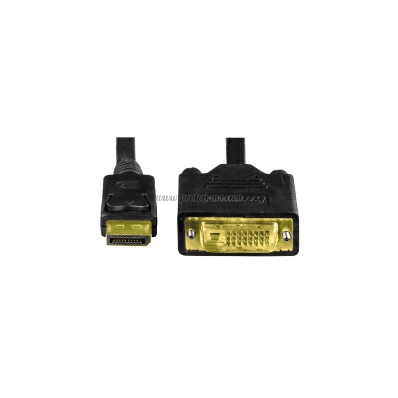 Кабел HAMA 54593 DisplayPort мъжко - DVI мъжко, 1.8 m, 3 звезди
