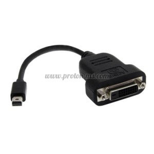 АДАПТЕР PNY, MINI DISPLAYPORT МЪЖКО - DVI ЖЕНСКО, ЧЕРЕН
