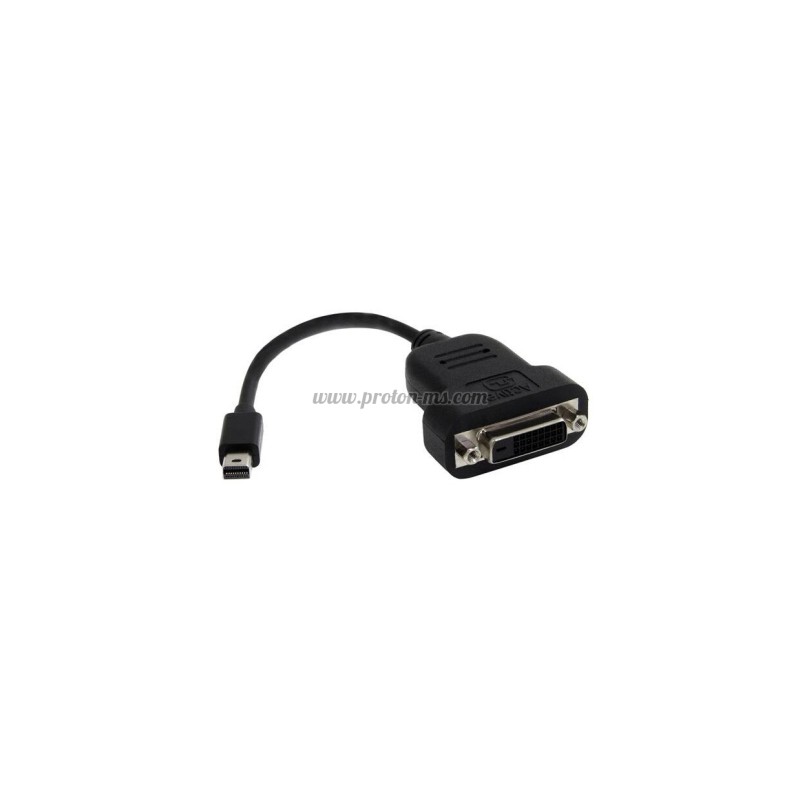 АДАПТЕР PNY, MINI DISPLAYPORT МЪЖКО - DVI ЖЕНСКО, ЧЕРЕН