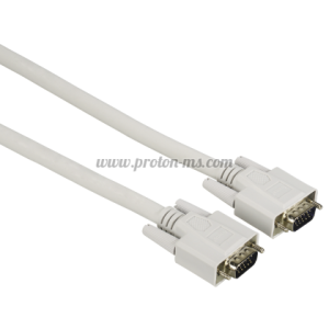 КАБЕЛ ЗА МОНИТОР HAMA 200932, VGA МЪЖКО -VGA МЪЖКО, 1.50М, БЯЛ