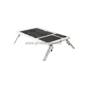 ПРЕНОСИМА И СГЪВАЕМА МАСА E-TABLE ЗА ЛАПТОП С 2 БРОЯ ВГРАДЕНИ ВЕНТИЛАТОРИ