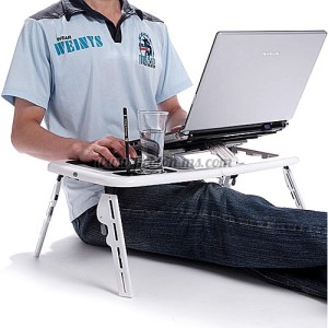 ПРЕНОСИМА И СГЪВАЕМА МАСА E-TABLE ЗА ЛАПТОП С 2 БРОЯ ВГРАДЕНИ ВЕНТИЛАТ