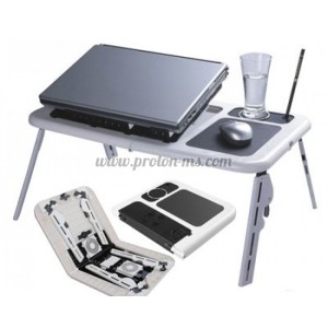 ПРЕНОСИМА И СГЪВАЕМА МАСА E-TABLE ЗА ЛАПТОП С 2 БРОЯ ВГРАДЕНИ ВЕНТИЛАТ
