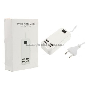 USB Зарядно / 4 порта / 220V