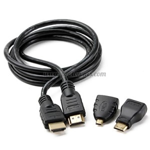 HDMI Кабел 1.5 м. с Мини HDMI и Micro HDMI накрайници