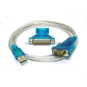 Адаптер USB към RS232 (serial) + адаптер DB25