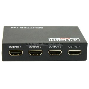 HDMI СПЛИТЕР, ПОДДЪРЖА FULL HD 1080P 3D, 1 ВХОД - 4 ИЗХОДА, HDMI СПЛИТЕР 1 ВХОД/4 ИЗХОДА