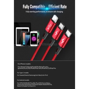Кабел NOHON 2 in 1 iPhone Micro USB 120 см, Сребрист