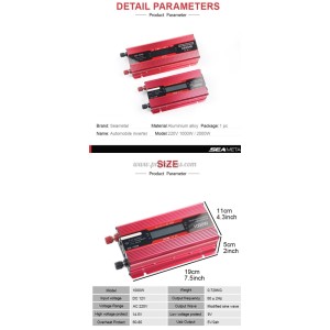 Инвертор 12V/220V 50Hz 1000W с LED Дисплей SDB-1000A