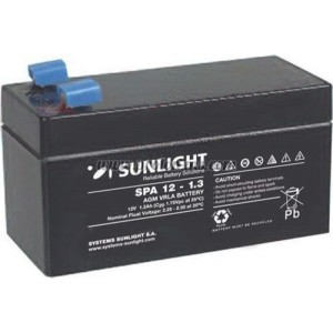 Акумулатор 12V 1.3Ah, Sunlight SPA 12V 1.3 Ah SP 12-1.3