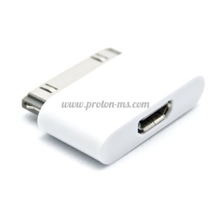 Преходник женско Micro USB към мъжко 30 Pin конектор за iPhone