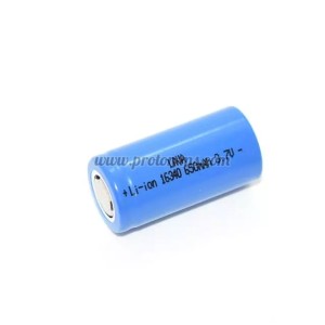 АКУМУЛАТОРНА БАТЕРИЯ 16340 650/1400 MAH 3.7V, С ПЪПКА , БЕЗ ПЪПКА, С П