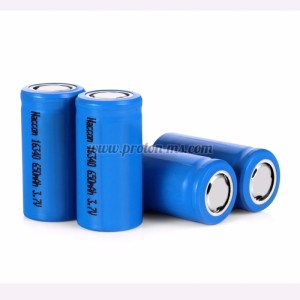 АКУМУЛАТОРНА БАТЕРИЯ 16340 650/1400 MAH 3.7V, С ПЪПКА , БЕЗ ПЪПКА, С П