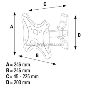 Стенна стойка за TV HAMA 108726
