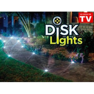 СОЛАРНИ LED ДИСКОВИ СВЕТЛИНИ SOLAR MULTICOLOR DISK LIGHTS, 4 ДИСКА