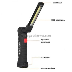 ПРЕЗАРЕЖДАЕМ ФЕНЕР С МАГНИТ И ЧУПЕЩА СЕ ГЛАВА COBLIGHT WORKLIGHT, USB,