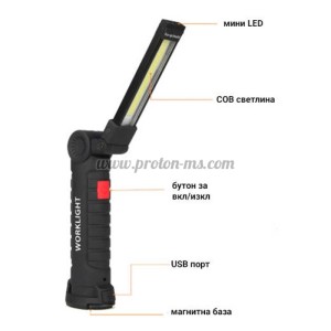 ПРЕЗАРЕЖДАЕМ ФЕНЕР С МАГНИТ И ЧУПЕЩА СЕ ГЛАВА COBLIGHT WORKLIGHT, USB,