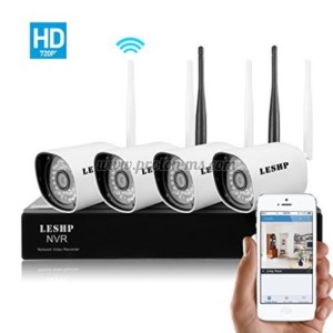 Комплект за Видео Наблюдение 4CH WiFi NVR + 4 IP Wireless Камери