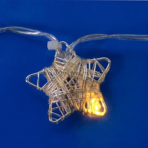 Декоративна LED лента с 10 бр. лампички звезди - 1