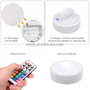 RGB LED ЛАМПИЧКИ С ДИСТАНЦИОННО, 2БР. В КОМПЛЕКТ