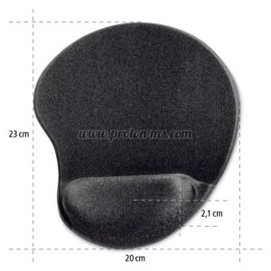 ПАД ЗА МИШКА HAMA ERGONOMIC, ТЕКСТИЛ, ЧЕРЕН, СИН