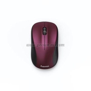 Безжична оптична мишка HAMA MW-300, USB, 3 бутона, 2.4 GHz, бордо