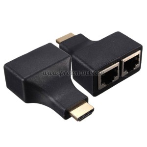 HDMI удължител, През LAN CAT-5e/6, Черен, HDMI Extender