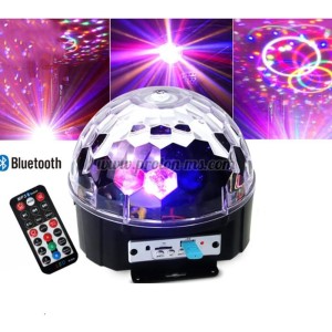 ДИСКО ЛАМПА С ВГРАДЕНИ ТОНКОЛОНКИ, BLUETOOTH/USB/TF, MAGIC BALL LIGHT