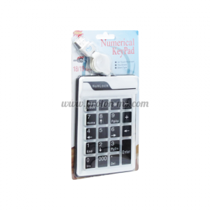 Клавиатура, NumPad, Силикон, USB, Бял