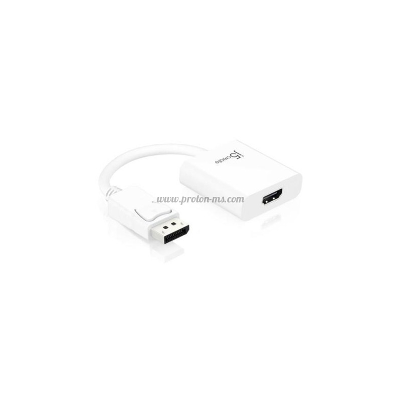 Адаптер j5create JDA154, DisplayPort мъжко - HDMI женско, 90 мм