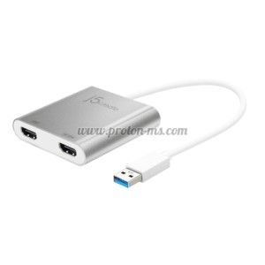 Адаптер j5create JUA365, За 2 монитора, USB-C - HDMI