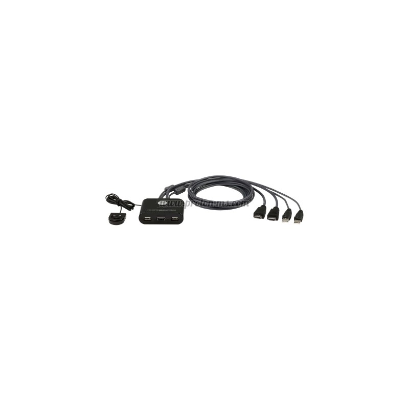 ПРЕВКЛЮЧВАТЕЛ KVM ATEN CS22HF, ДВУ ПОРТОВ USB HDMI