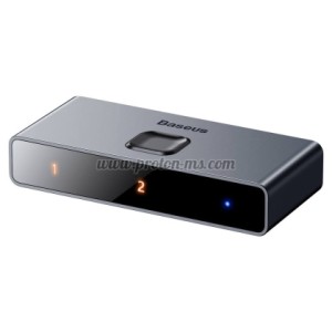 HDMI СПЛИТЕР BASEUS MATRIX, 4K, ДВУПОСОЧЕН, СИВ