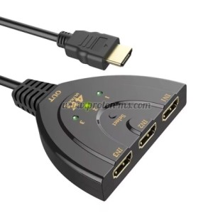 СУИЧ DETECH, HDMI – 3XHDMI (F), 4K, ЧЕРЕН