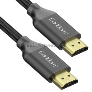 КАБЕЛ EARLDOM ET-W26 HDMI - HDMI, 5М., 4K, С ОПЛЕТКА, ЧЕРЕН