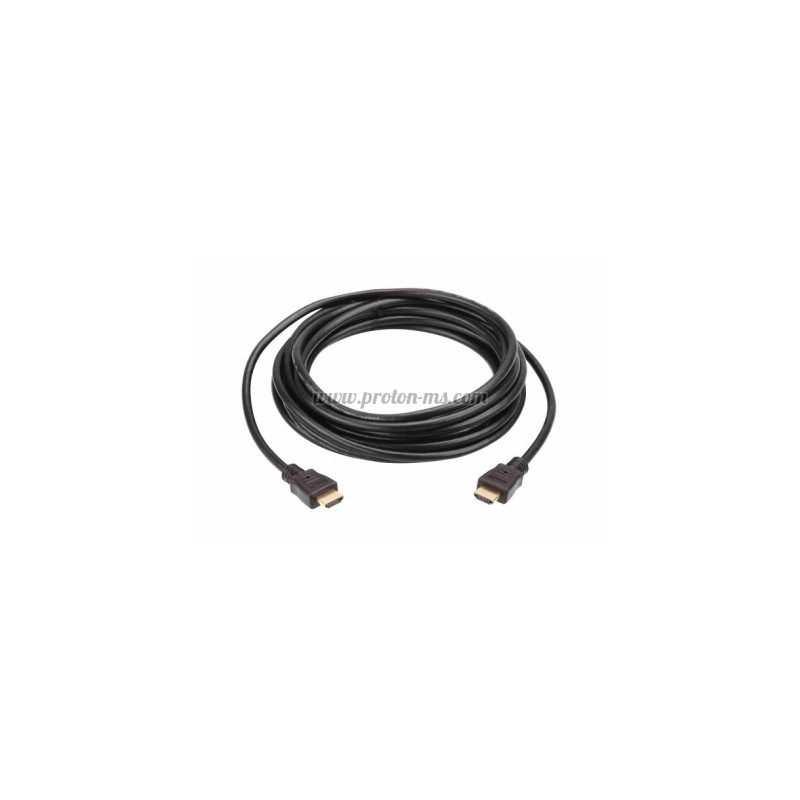 КАБЕЛ ATEN 2L-7D10H, HDMI МЪЖКО - HDMI МЪЖКО, С ETHERNET, 4K, ПОЗЛАТЕНИ КОНЕКТОРИ, ЧЕРЕН, 10M, 15M