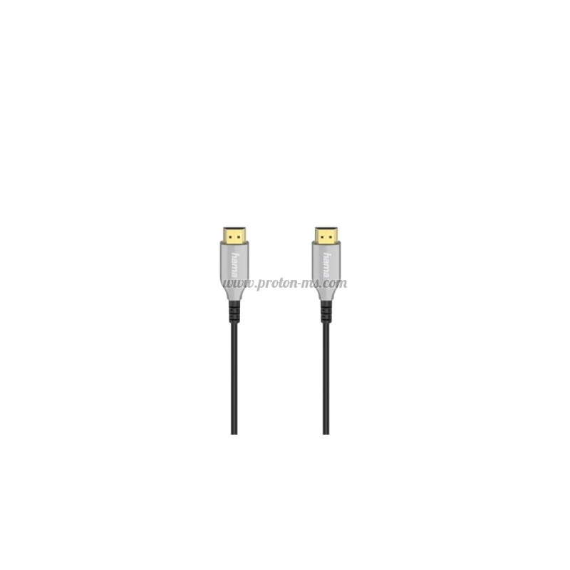 ОПТИЧЕН АКТИВЕН КАБЕЛ HAMA OPTICAL, HDMI МЪЖКО - HDMI МЪЖКО, ETHERNET, 4K, ПОЗЛ.КОНЕКТОРИ, ЧЕРЕН, 10M, 15M, 20M
