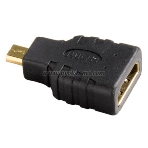АДАПТЕР HAMA 39863, HDMI ЖЕНСКО - MICRO HDMI МЪЖКО, 3 ЗВЕЗДИ, ЧЕРЕН