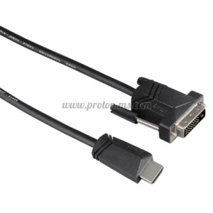 Кабел HAMA 122131 HDMI мъжко - DVI/D мъжко, 3 м, 1 звезда