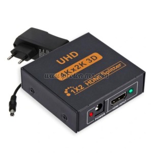 HDMI СПЛИТЕР 1 ВХОД/2 ИЗХОДА С УСИЛВАТЕЛ 4K