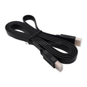 КАБЕЛ DETECH HDMI - HDMI M/М, FLAT, ПЛОСЪК, 1.5М, 3М