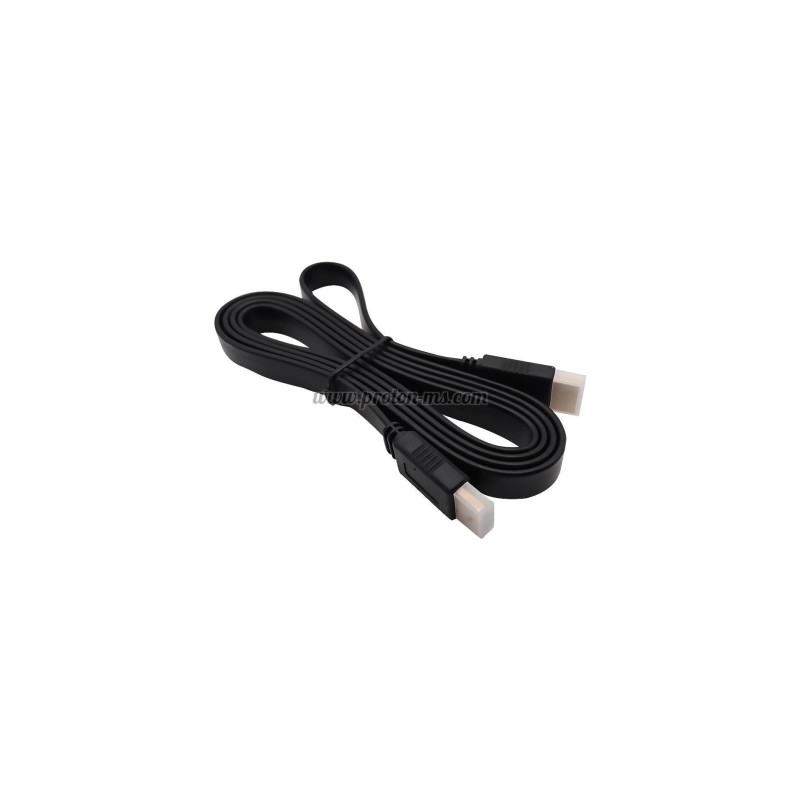 КАБЕЛ DETECH HDMI - HDMI M/М, FLAT, ПЛОСЪК, 1.5М, 3М