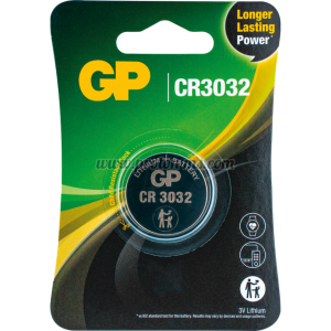ЛИТИЕВА БУТОННА БАТЕРИЯ GP CR-3032 3V 1 БР. В БЛИСТЕР /ЦЕНА ЗА 1 БР./