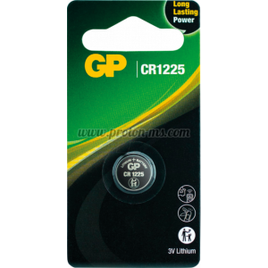 ЛИТИЕВА БУТОННА БАТЕРИЯ GP CR-1225 3V 1 БР. В БЛИСТЕР /ЦЕНА ЗА 1 БР./