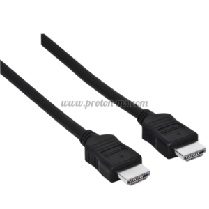 Кабел HAMA 205000, HDMI мъжко - HDMI мъжко, 10Gbit/s, 1080p, 1.5 м, Екраниран, Черен